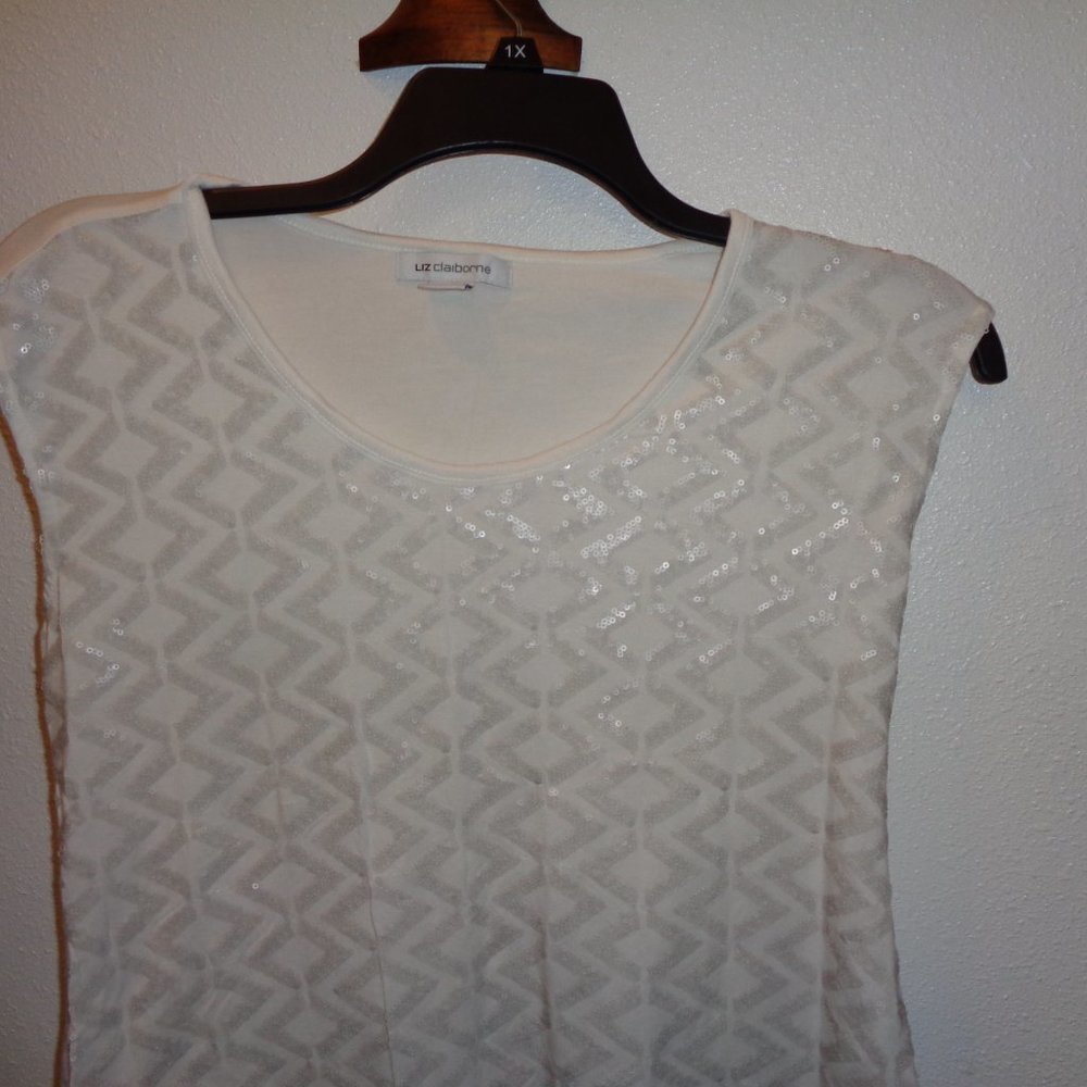 LIZ Claiborne Tribal Beat Top Size M - Picture 2 of 9